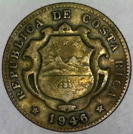 1946-25-Centimos-Costa-Rica-Major-Doubled-Die-Obverse